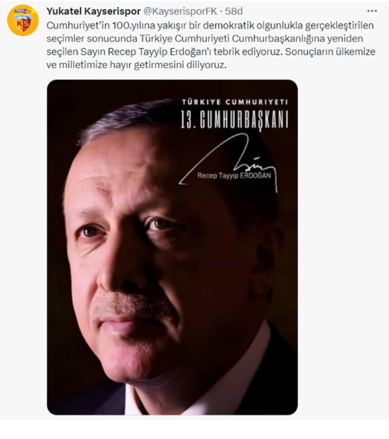 Kulüplerden Erdoğan'a tebrik mesajı - Resim : 12