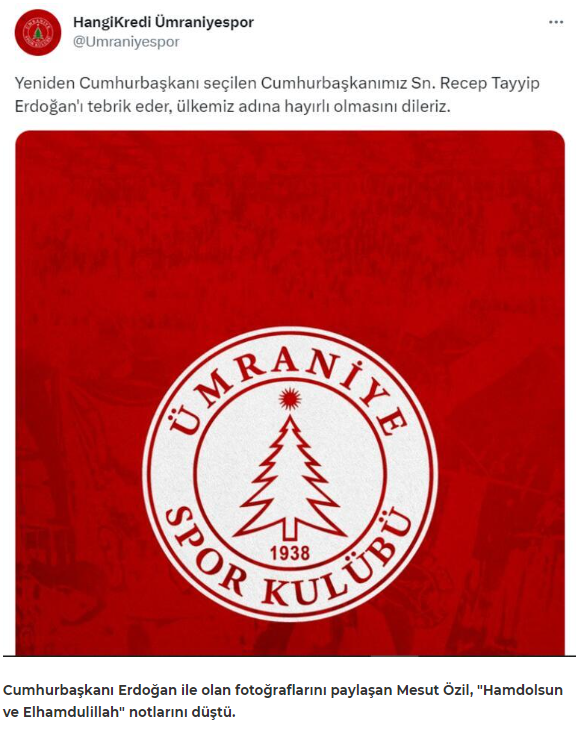 Kulüplerden Erdoğan'a tebrik mesajı - Resim : 15