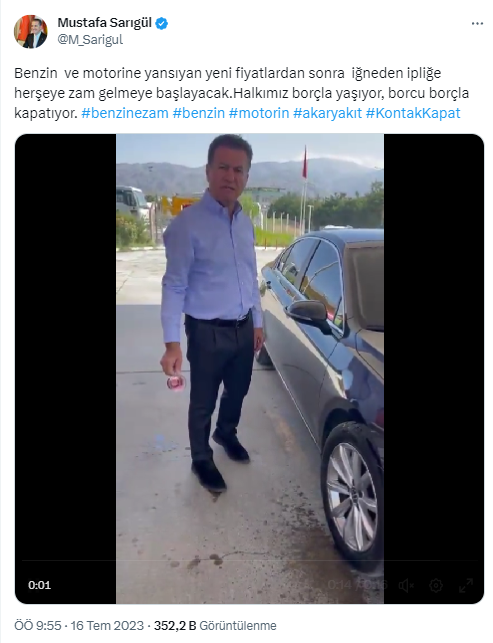 Mustafa Sarıgül'den zam videosu - Ekonomi - ODATV