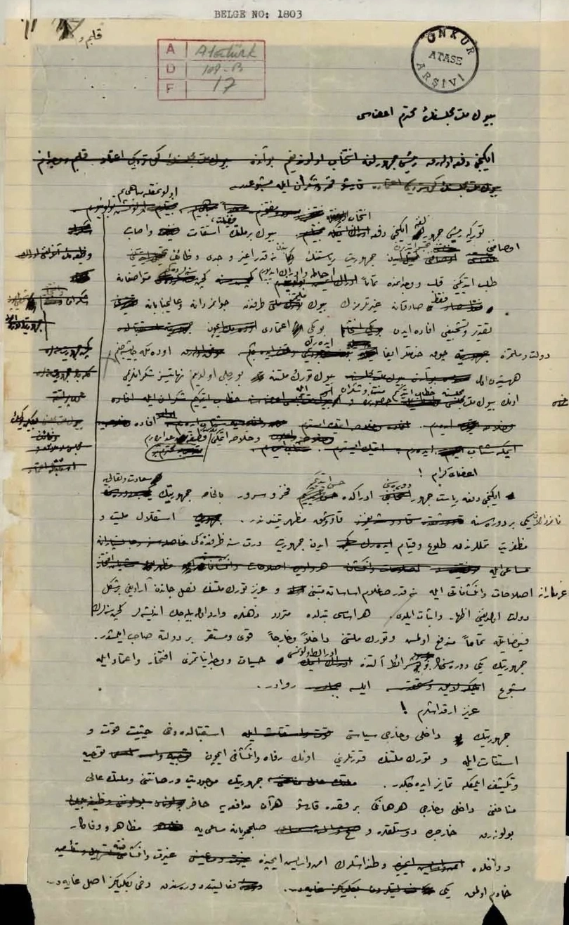 Atatürk'ün özel koleksiyondaki el yazısı ilk kez ortaya çıktı - Resim : 1