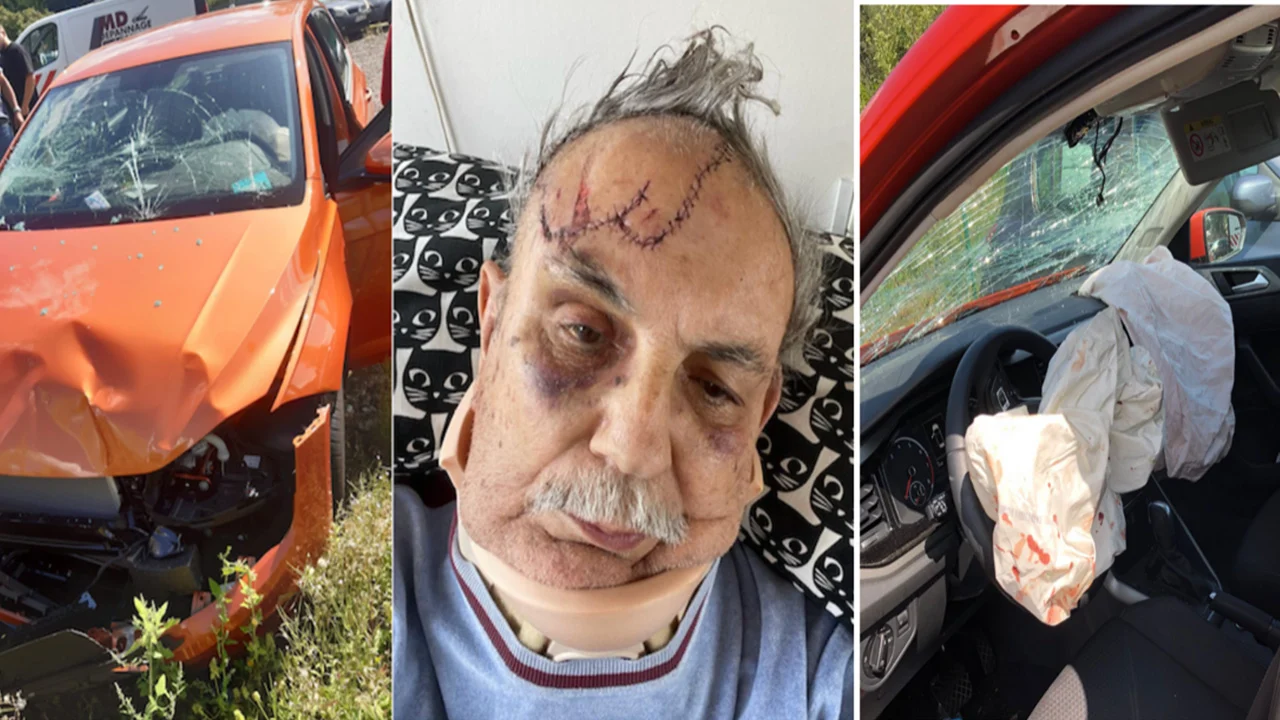 Gazeteci Doğan Özgüden trafik kazası geçirdi - Resim : 1